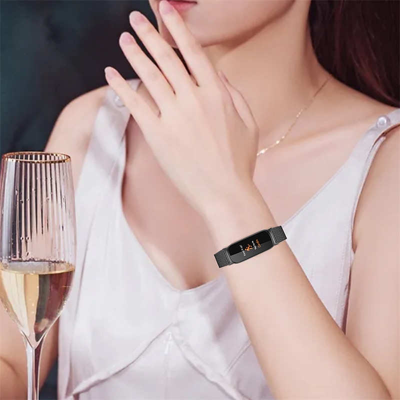 Pulseira de Smartwatch Compatível com Fitbit Inspire 3 Inspire 2 / Inspire HR / Inspire Aço Inoxidável Relógio inteligente Alça Ajustável Com Transparência Mulheres Homens Pulseira Estilo Milanês de 2025 por $19.99 –P6