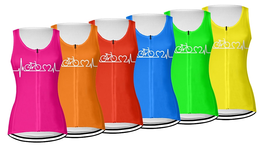 Femme Gilet Velo Cyclisme Maillot Velo Cyclisme Sans Manches Cyclisme Gilet / Gilet Top avec 3 poches arrière VTT Vélo tout terrain Vélo Route Respirable Séchage rapide Evacuation de l'humidité Poche de 2025 ? $20.79 –P1