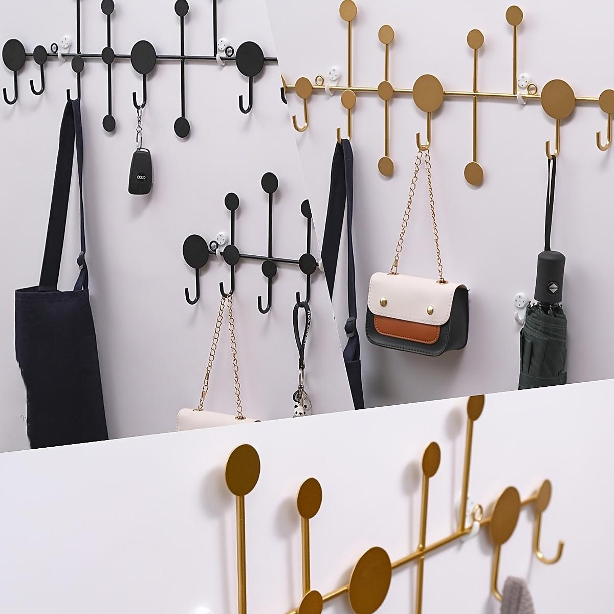 1pc Punch-free Entry Doorway Key Hook, Wall Mounted Coat Hook, Metal Coat Rack For Clothes Hat Key Towel And Bag 2025 - $20.99 –P1