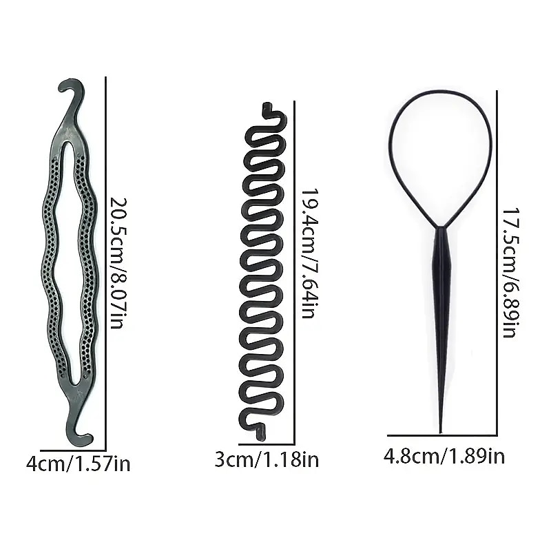 53 stks haar styling set haar ontwerp styling tools accessoires diy haaraccessoires haar modellering tool kit kapper kit set magic hair bun maker shaper 2025 - $14.99 –P3