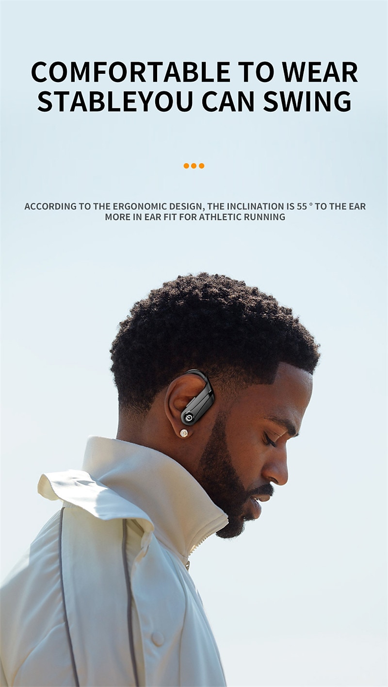 YYK-Q63 True Wireless Headphones TWS Earbuds Ear Hook Bluetooth 5.3 Smart Touch Control LED Power Display for Apple Samsung Huawei Xiaomi MI  Everyday Use Office Business Car Motorcycle Truck Driving 2025 - $35.99 –P3