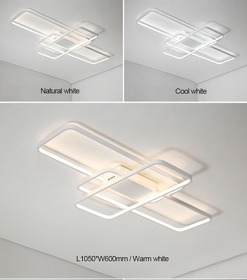 Ceiling Lights 4-Light 90 cm Dimmable Cluster Design Ceiling Lights Aluminum Silica gel Artistic Style Modern Style Novelty Painted Finishes Black/White/Gold 110-240V 2025 - $143.99 –P12