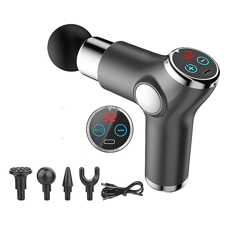 High Frequency Massage Gun Mini LCD 32 Speeds Fascia Gun Muscle Massager Relaxation Body Relax Fitness 2025 - $46.99 –P13