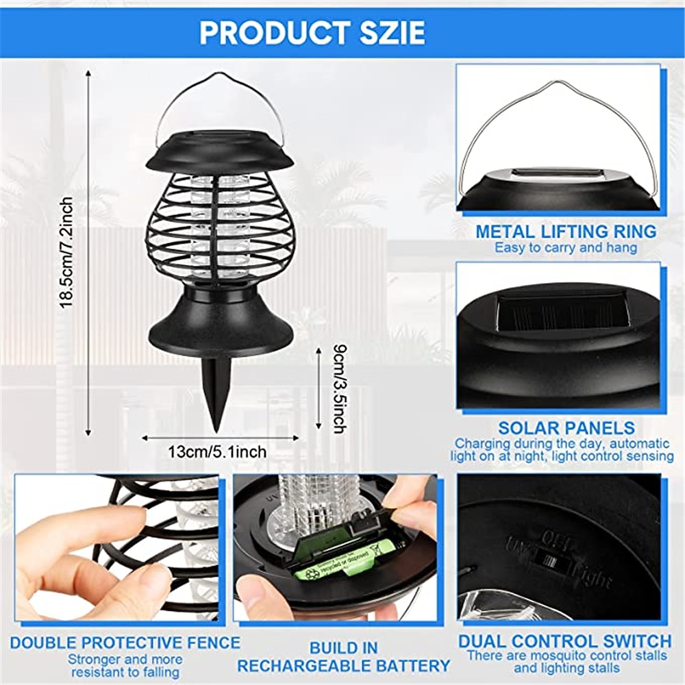 Solar Insect Repellent Outdoor Waterproof Mosquito Repellent Outdoor Mosquito Repellent Solar Insect Repellent Lamp Suitable For Outdoor Flight Mosquito Repellent Outdoor Home Camping Backyard Terrace 2026 - $26.99 –P10