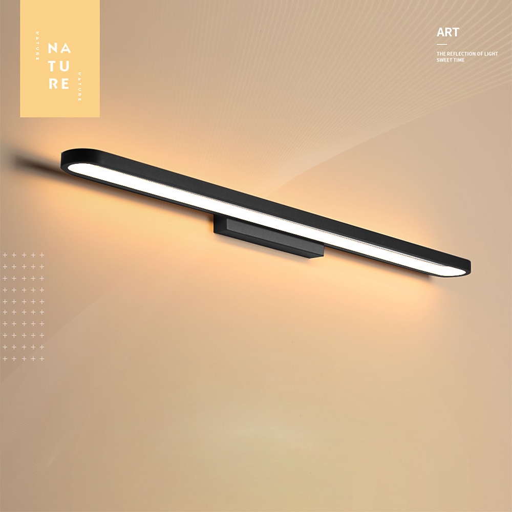 15.6in  23.5in 31.2in Modern and Minimalist Led Wall Lamp Living Room Bedroom Bathroom Dressing Table Black Coffee Mirror Front lamp AC220V AC110V 2026 - $107.99 –P5