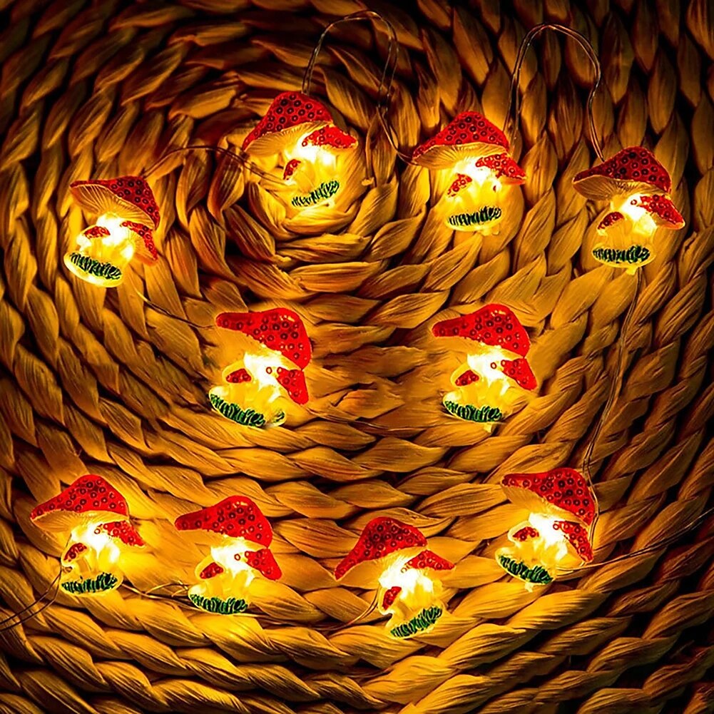 Mushroom Decor Cottagecore Room Decor Mushroom String Lights Battery Powered Mushroom Fairy Light for Bedroom Dorm Party Christmas Wedding Patio Decoration 2025 - $13.49 –P4