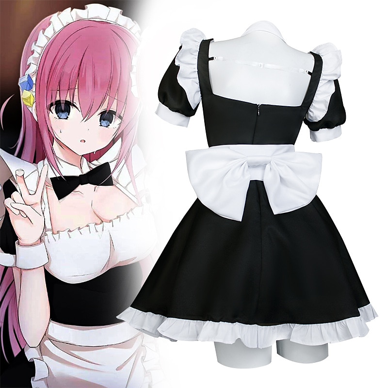Inspired by Bocchi the Rock! Gotoh Hitori Cosplay Maid Costume Anime Cosplay Costumes Japanese Carnival Cosplay Suits Short Sleeve Costume For Women's 2025 - $62.99 –P3