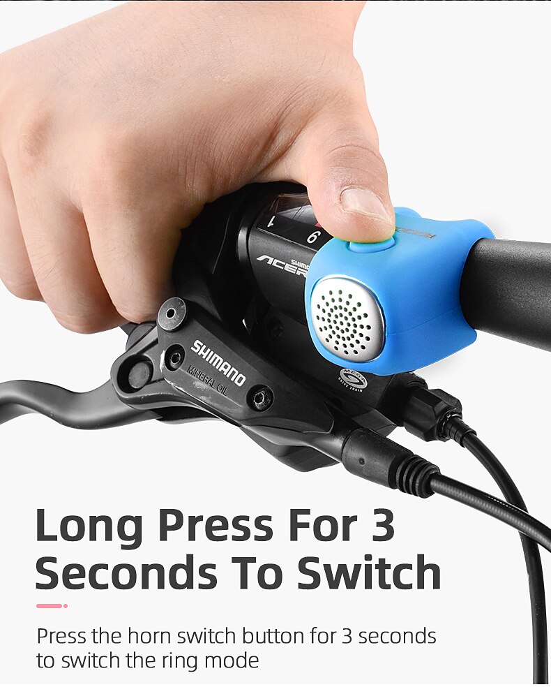 Electric Bicycle Bell 90db Horn Rain Proof MTB Bicycle Handlebar Silicone Shell Ring Bicycle Bell Accessories 2025 - $17.99 –P9