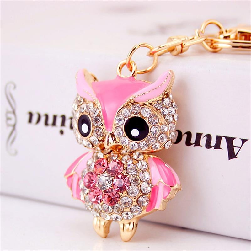 adorabil bufniță breloc strass cristal breloc breloc lanț geanta farmec pandantiv cadou 2025 - $7.99 –P6