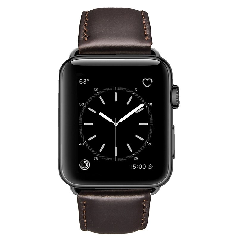 Skinnbånd Kompatibel med Apple Watch-klokkereim 38mm 40mm 41mm 42mm 44mm 45mm 49mm Justerbar Kvinner menn Ekte lær Erstatningsklokkerem til iwatch Ultra 2 Series 9 8 7 SE 6 5 4 3 2 1 2025 - $16.99 –P7