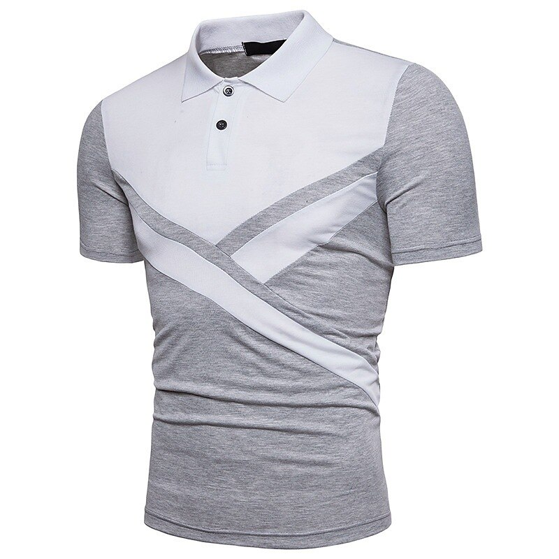 Herren Poloshirt Golfhemd Casual Festtage Kargen Klassisch Kurzarm Modisch Basic Farbblock Taste Sommer Regular Fit Schwarz Weiß Grau Poloshirt 2025 - $12.49 –P2
