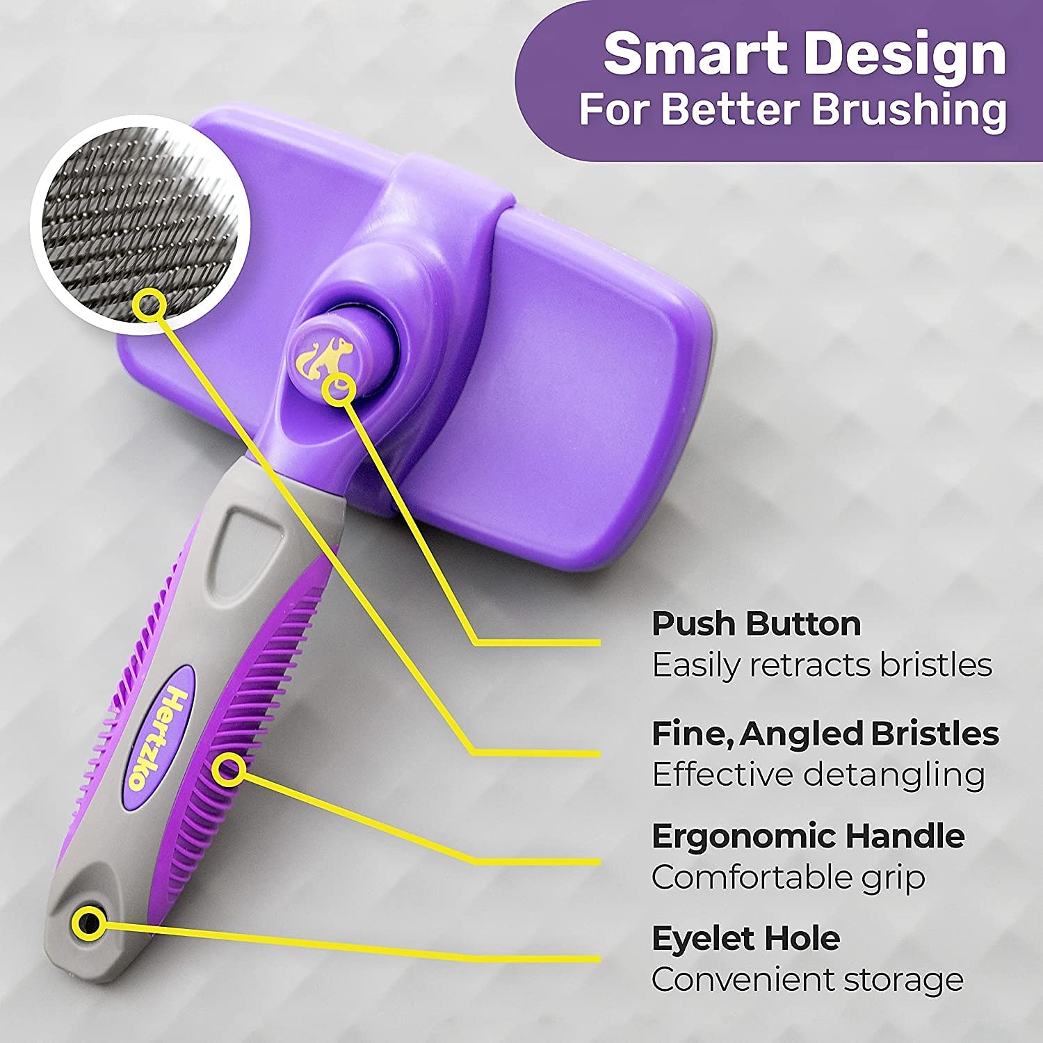 Self-Cleaning Brush for Dogs Cats - The Ultimate Dog Brush for Shedding Hair Fur - Comb for Grooming Long Haired & Short Haired Dogs Cats Rabbits & More Deshedding Tool 2025 - $19.99 –P4