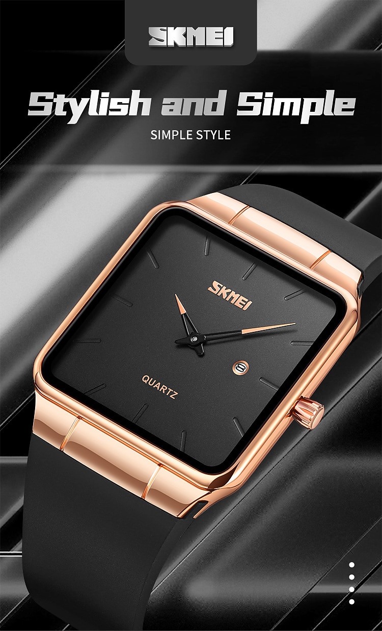 SKMEI Кварцевые Часы Подарок на День Святого Валентина для мужчин Японские Кварцевые Механизмы Часы Роскошные Большие Циферблаты Модные Аналоговые Наручные Часы Календарь 3Bar Водонепроницаемые 2026 - $22.99 –P1