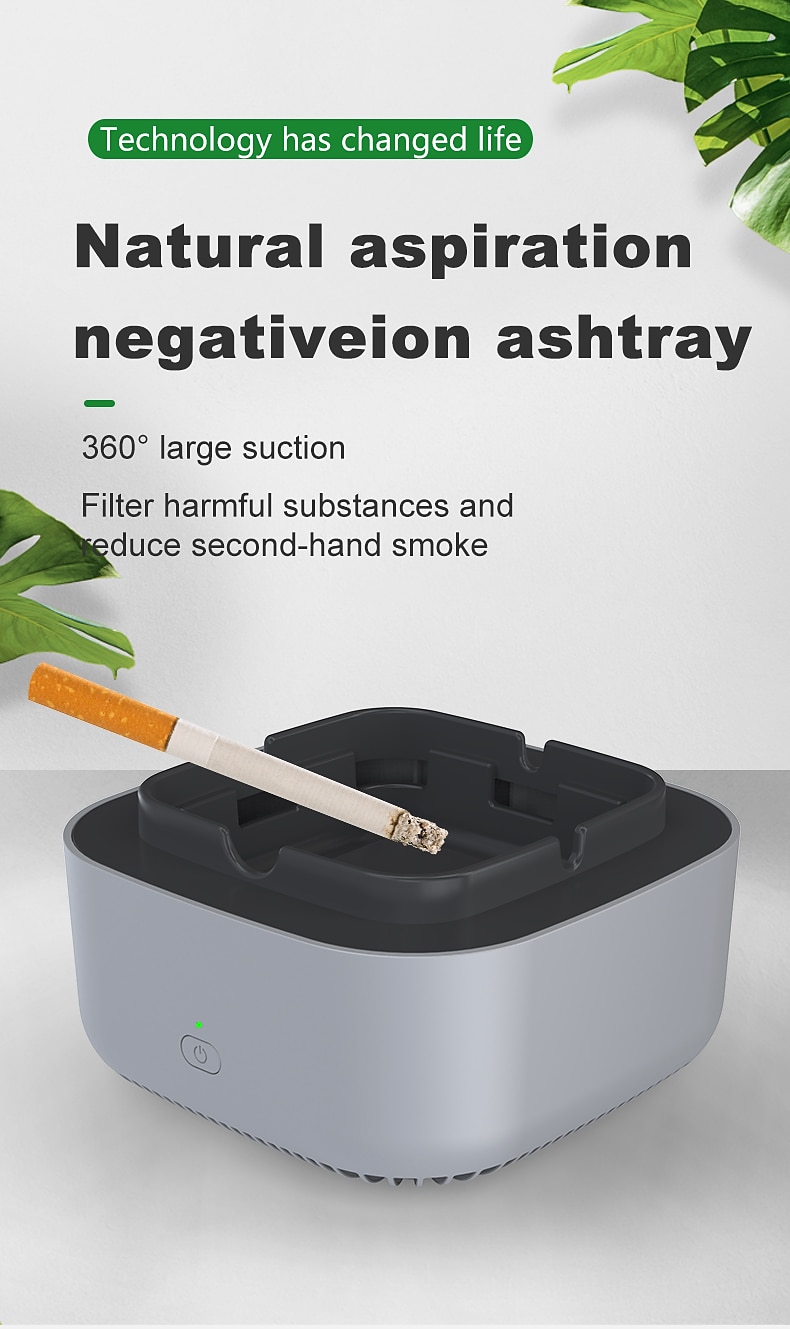 Smokeless Ashtrays For Cigarettes Indoor 2 In 1 Air Purifier Multifunctional Negative Ion Air Fresher for Filtering Second-Hand Smoke From Cigarettes Remove Odor Without Battery 2025 - $19.99 –P1
