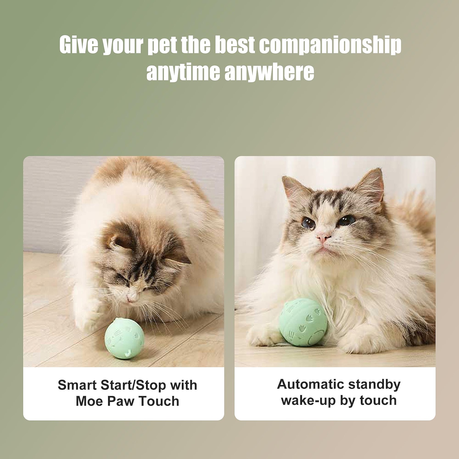 Smart Cat Toys Crazy Ball Automatic Rolling Ball Vibration Sensor Cats Game  Toy For Cats Training Cat Supplies Pet Accessories