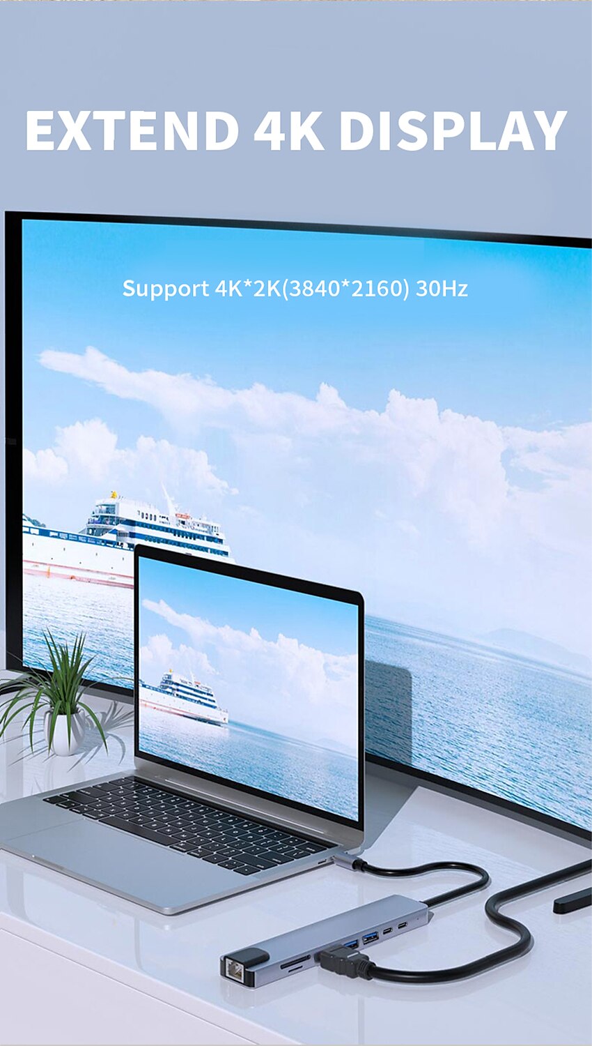 док-станция usb type c usb c hub 3.0 адаптер 8 в 1 hdmi устройство чтения карт памяти sd/tf для macbook air ipad периферийные устройства для портативных компьютеров 2025 - CAD $32.23 –P5