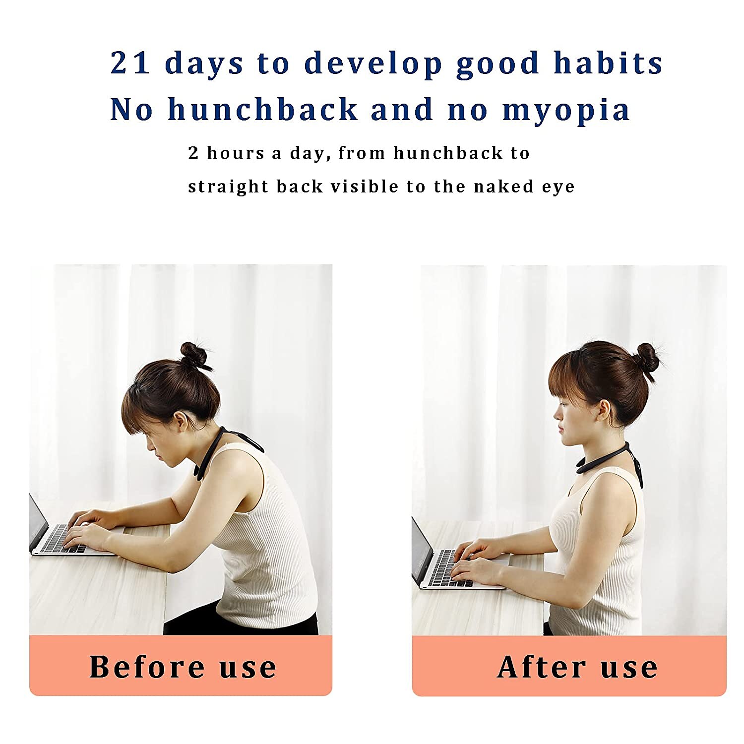 Intelligent Posture Corrector and TrainerHanging Back Posture CorrectionStrapless Vibrate ReminderUniversal for Men and Women 2025 - $23.99 –P5