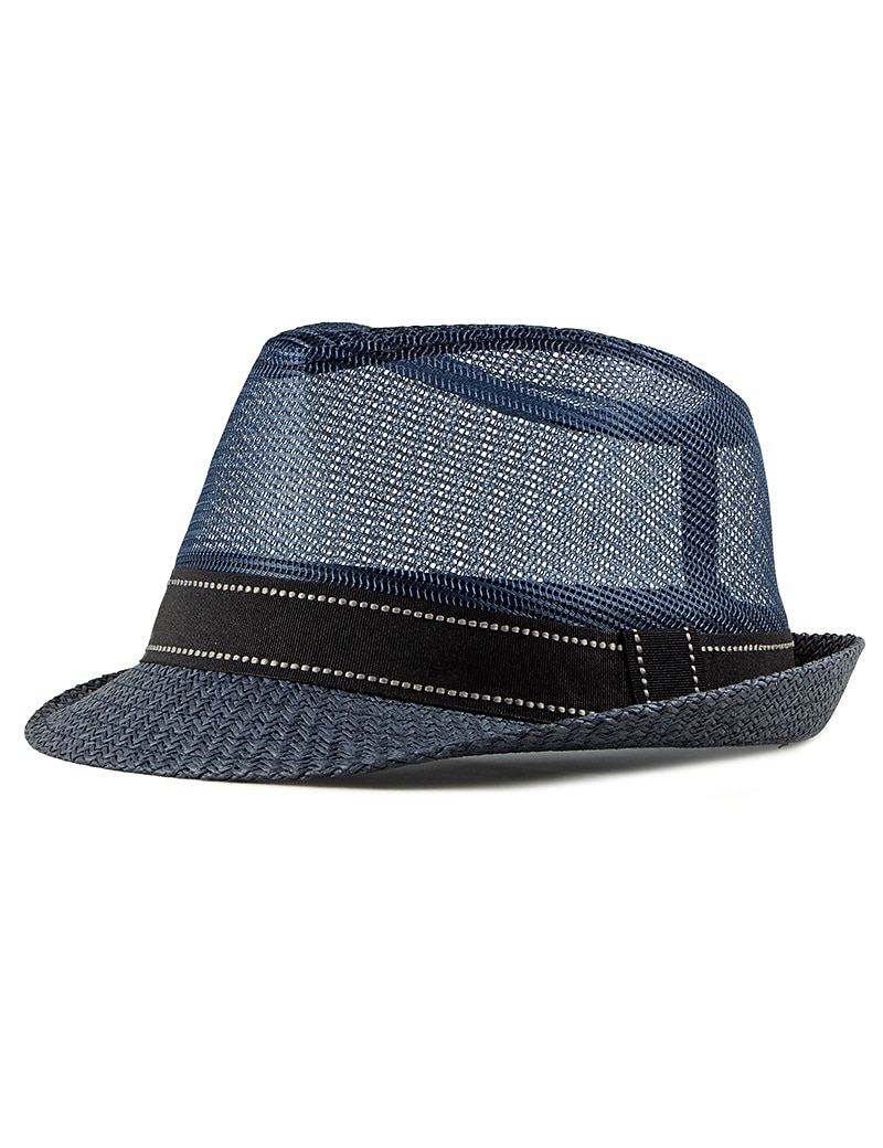 Homme Chapeau de Paille Chapeau de soleil Chapeau Tremper Chapeau Safari Chapeau de joueur Noir Marine foncé Poly coton Maille mode Décontractées Vêtements de Plein Air Vacances Sortie Plein Ecran de 2026 ? $11.49 –P3