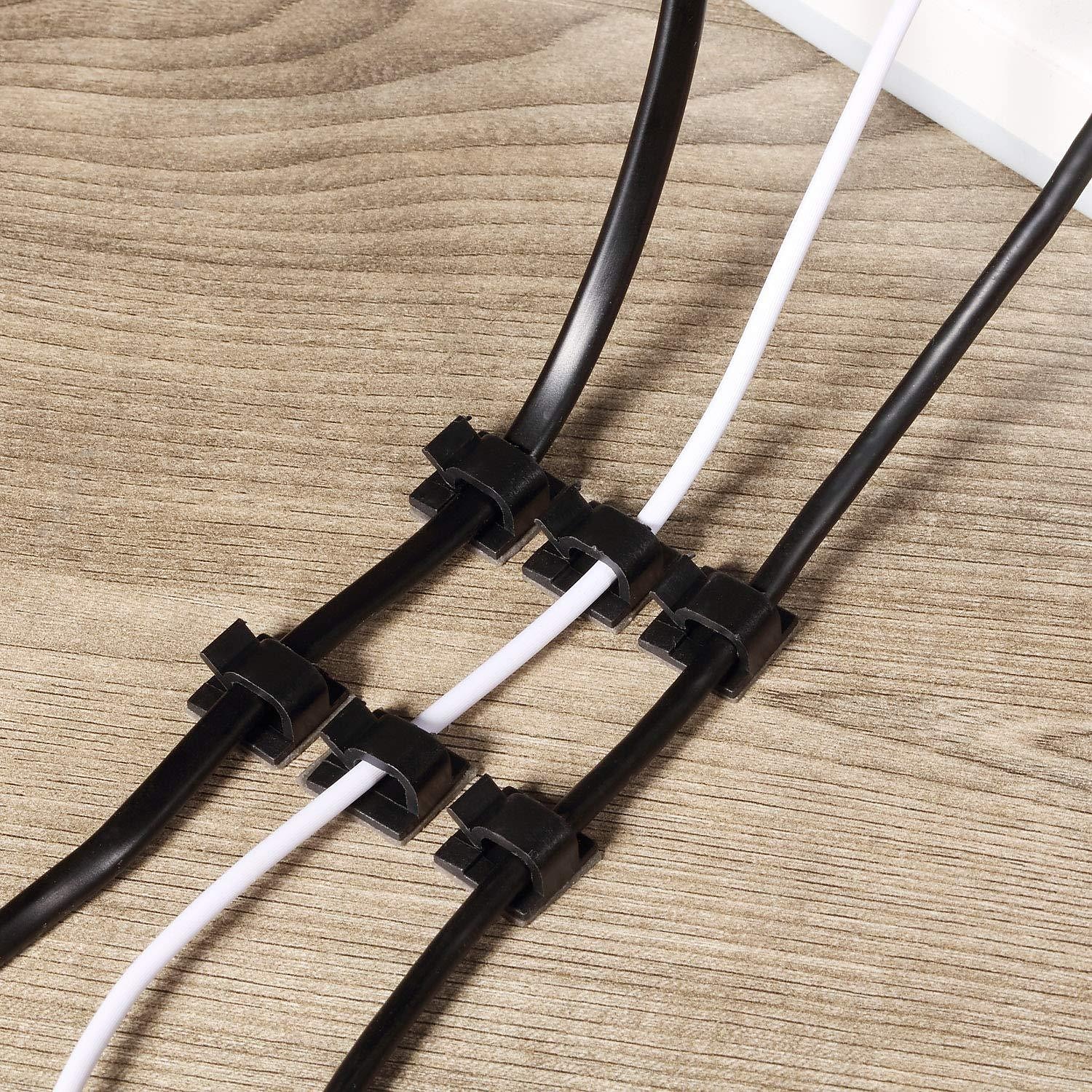 50 PCS Adhesive Cable Clips Upgraded Wall Wire Clips for Cable Management Strong Cord Clips Wire Holders for The Wall Under Desk 2025 - $12.99 –P7