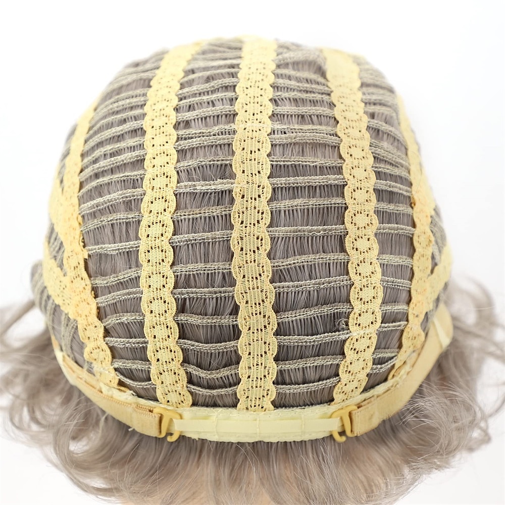 perucas curtas castanhas escuras loiras mistas com mechas curtas com franja perucas sintéticas em camadas para mulheres perucas naturais de reposição de cabelo de 2025 por $23.99 –P5
