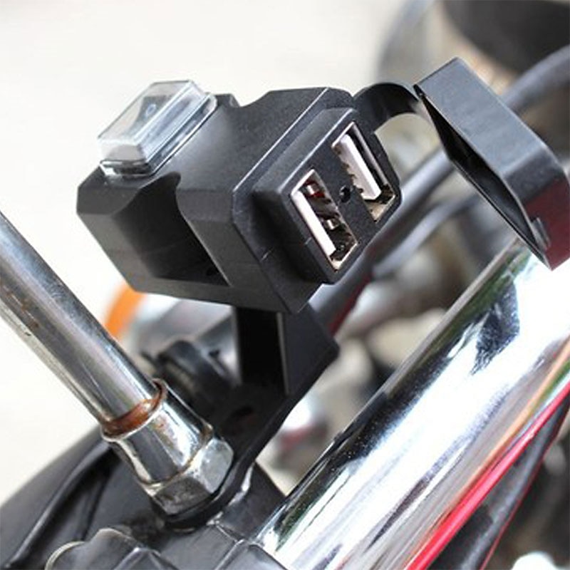 universal dobbel usb port 12v vanntett motorsykkel motorsykkel styrelader 5v 1a/2.1a adapter strømadapter for mobiltelefon 2025 - $13.99 –P2