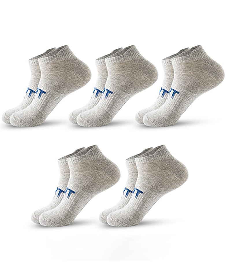 Hombre 5 pares Calcetín Calcetines hasta el Tibio Calcetines de Deporte Calcetines Cortos Negro Blanco Color Plano Casual Diario Básico Medio Verano Primavera Otoño Elegante Tradicional / Clásico 2025 - $12.49 –P5