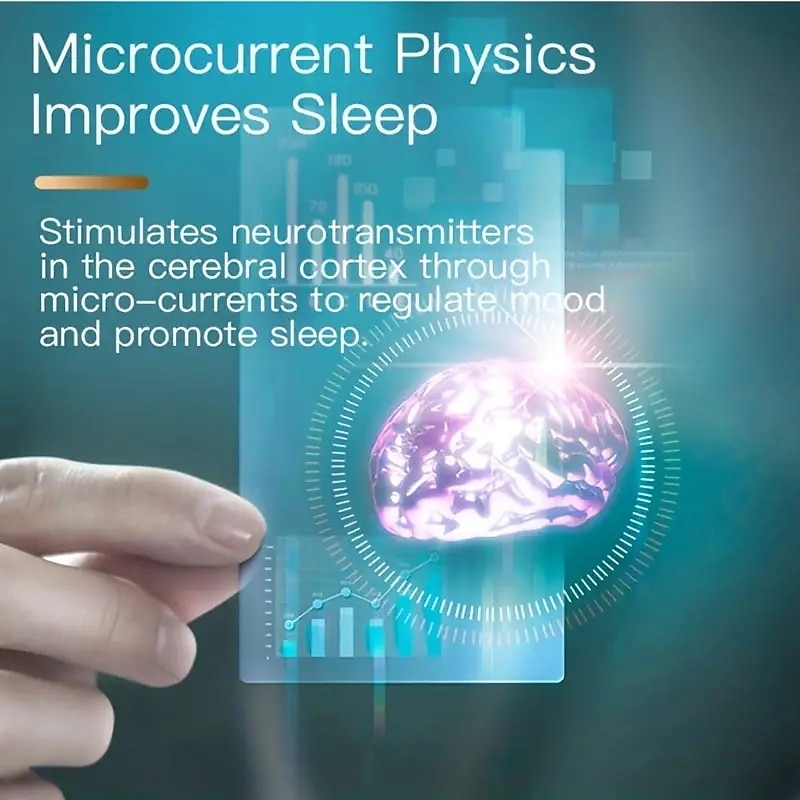 2025年 不眠症のための睡眠補助マシン睡眠保持睡眠補助器具圧力リリーフ睡眠装置催眠器具急速睡眠のためのマイクロ電流を備えた充電式睡眠マシン  コレクション – $21.99 –P2