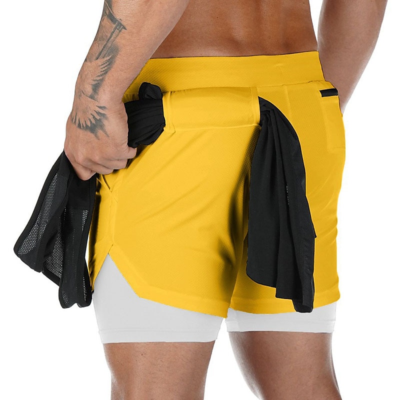 Men's Athletic Shorts Running Shorts Casual Shorts With Compression Liner with Towel Loop Plain Camouflage Comfort Breathable Outdoor Daily Going out Fashion Casual 1 2 2025 - $13.99 –P19