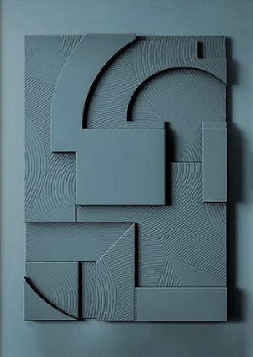 2025年 黒と白の抽象的なテクスチャ 3 d ジオメトリ アート キャンバス プリント モダンな最小限の壁の装飾彫刻ポスター写真 コレクション – $21.99 –P11