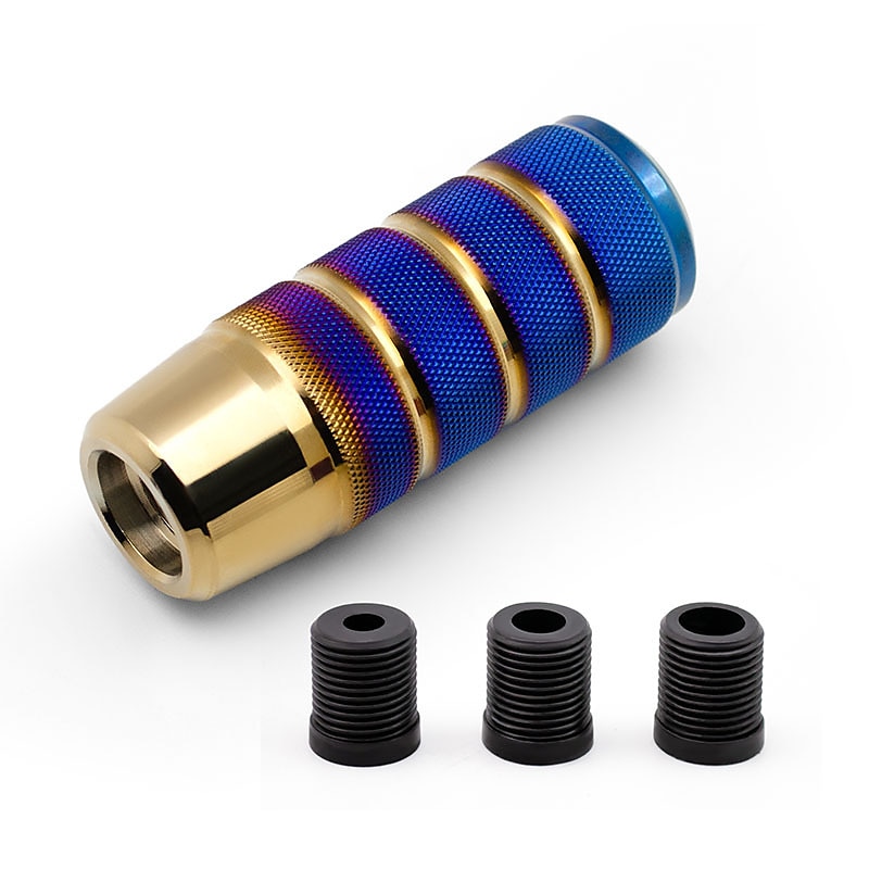 pomello del cambio zigrinato in alluminio antiscivolo universale da 9,5 cm - cambio manuale m8 m10 m12 gm - pomello della leva del cambio jdm opaco del 2025 a $24.99 –P12