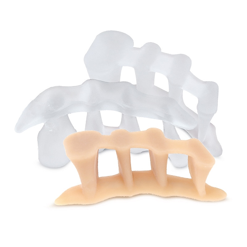 Silicone Thong Sandal Toe Flip Big Toe Spreader Cushion Bunion Pads Hard Silicone Toe Finger Separator 3 Hole Hallux Valgus Orthopedic Spacers Bunion Overlapping Hammer Foot Corrector 2025 - $9.99 –P4