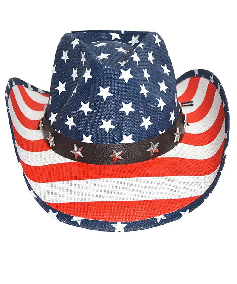 Per uomo Cappello del Kentucky Derby Cappello da Cowboy Nero Giallo Poliestere Stampato Elegante Viaggio Cowboy Western All'aperto Vacanza Bandiera Traspirante del 2026 a $21.99 –P7
