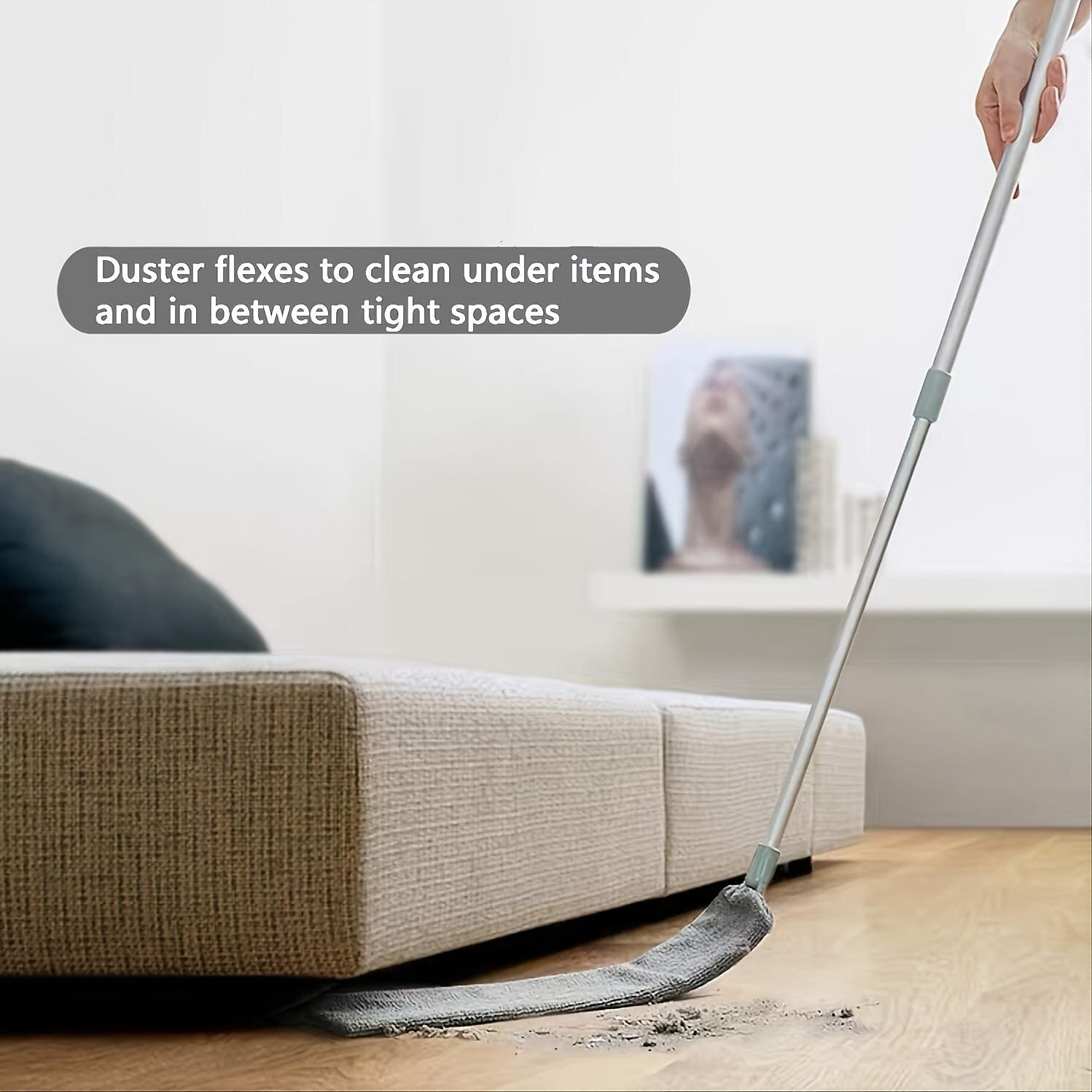 1pc Dust Cleaner, Microfiber Duster, Retractable Gap Dust Cleaning Artifact, Long Handle Microfiber Brush 2025 - $10.99 –P5