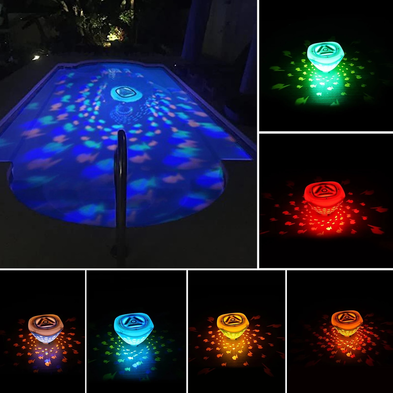 צבעוני צף מתחת למים אור rgb אמבטיה מנורת ספא מנורת בריכת שחייה אורות סוללה מנורת אמבטיה לילדים מקרן ילדים מתנות 2025 - $20.99 –P1