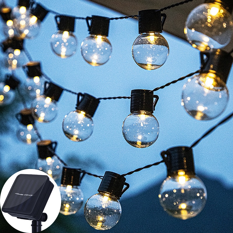 Солнечные фейерверковые гирлянды 7М 30LED водонепроницаемые уличные огни для сада вечеринки на свадьбе декор для патио балкона атмосферные огни ландшафта 2026 - $29.99 –P10