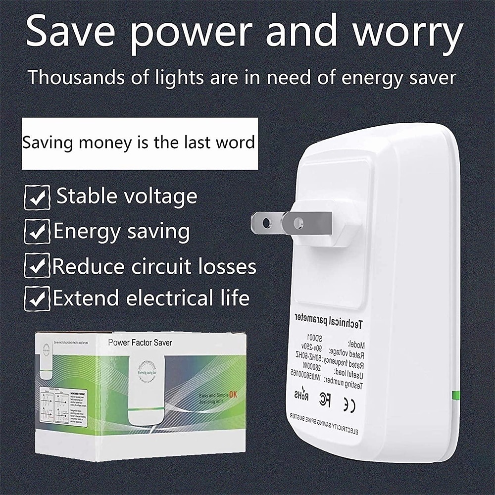 Power Saver, Energy Saver, Household Power Saver, Electricity Saving Box  Household Office Market Device Electric Smart US Plug 90V-250V 30KW 2024 -  $10.79