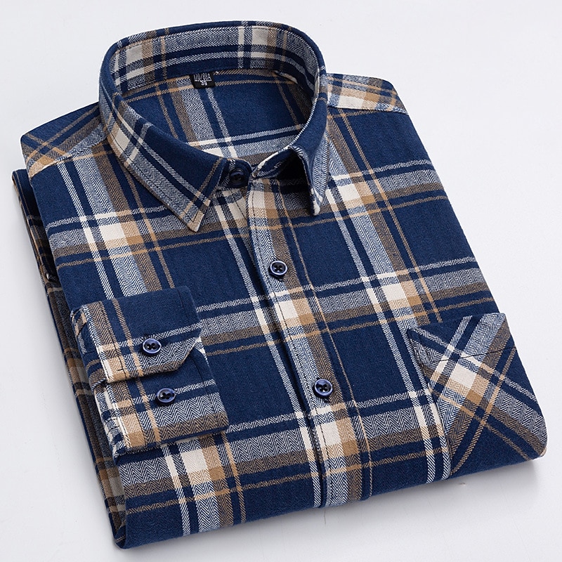 Męskie Koszule eleganckie Paski i Plaid Ślub Biuro i kariera Jasnoróżowy Ciemnoczerwony Żółty Jasnozielony Wieczorne Na każdy sezon Odzież 2026 - $33.99 –P1