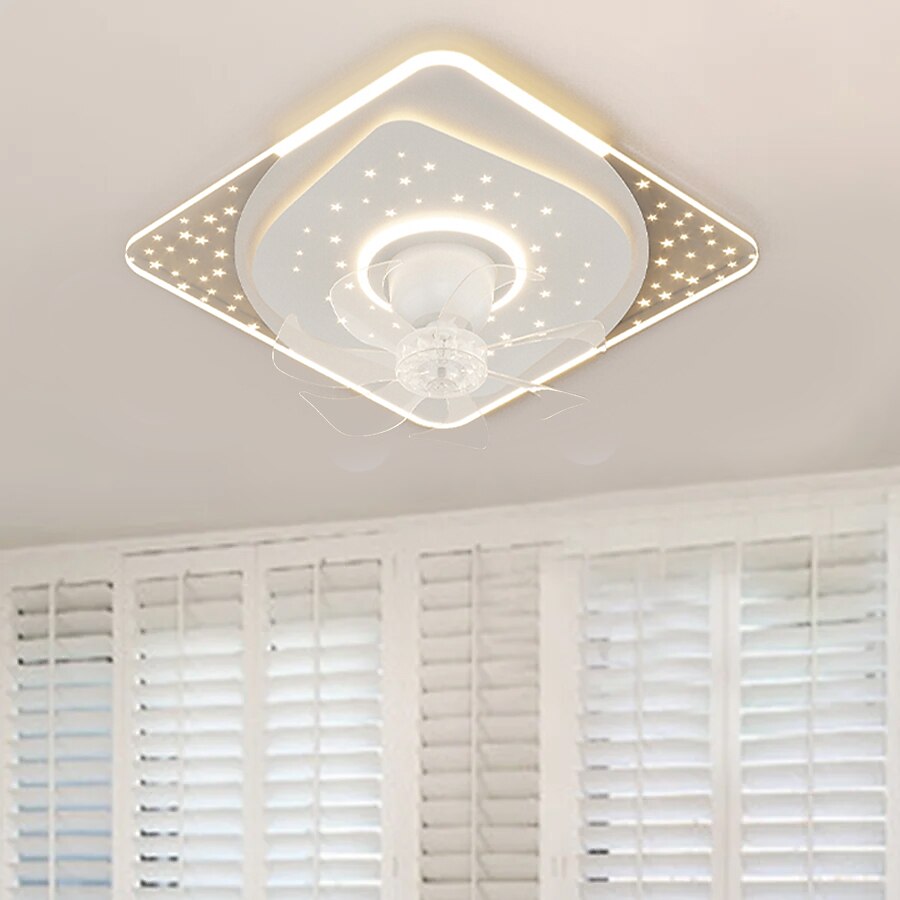 Deckenventilator mit Licht 20" App&amp; Fernbedienung, Zeitmessung&amp; 3-LED-Farb-LED-Deckenventilator, 6 Windgeschwindigkeiten moderner Deckenventilator für Schlafzimmer, Wohnzimmer, kleines Zimmer 2025 - $331.09 –P8