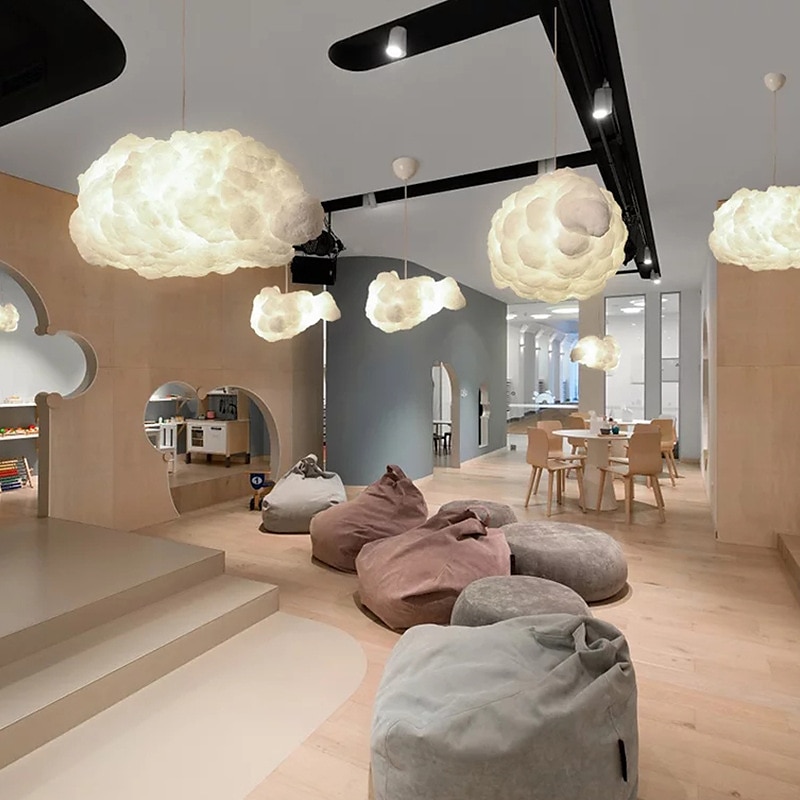 LED Pendant Light Hanging Cloud Light Kids Room Light Fixture Modern Cloud Chandelier Bedroom Ceiling Light Fixtures 2025 - $101.99 –P8