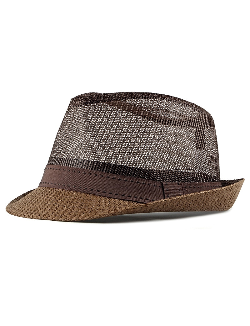 Homme Chapeau de Paille Chapeau de soleil Chapeau Tremper Chapeau Safari Chapeau de joueur Noir Marine foncé Poly coton Maille mode Décontractées Vêtements de Plein Air Vacances Sortie Plein Ecran de 2026 ? $11.49 –P4