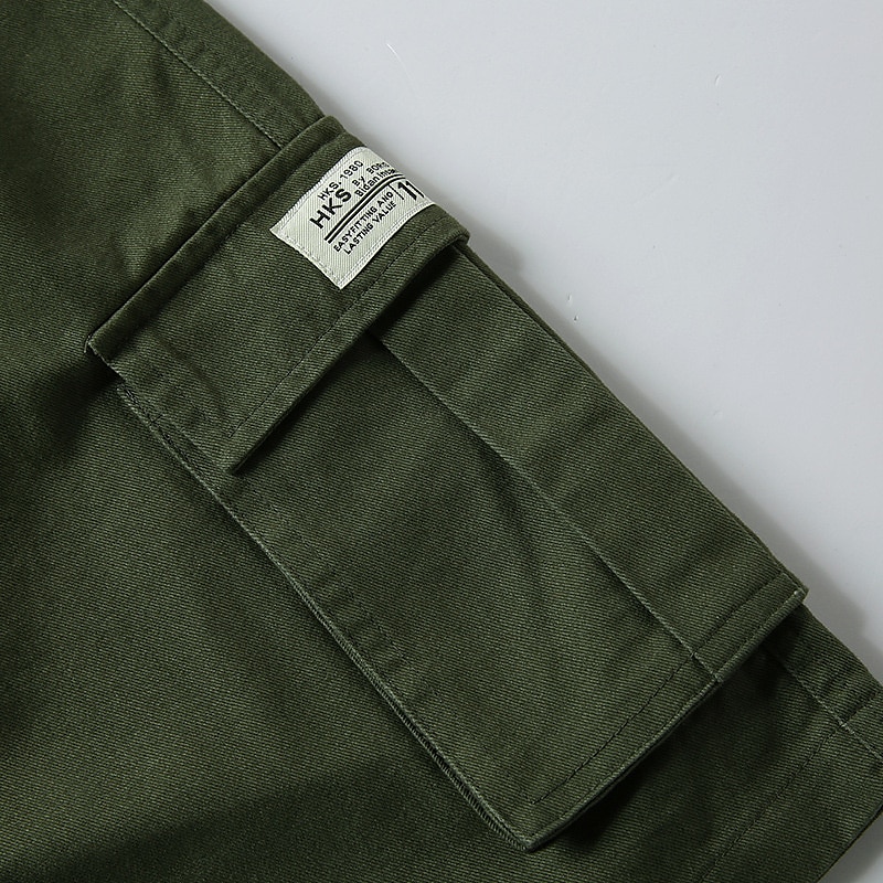 Men's Cargo Shorts Summer Shorts Drawstring Elastic Waist Multi Pocket Plain Comfort Wearable Casual Daily Holiday Sports Fashion ArmyGreen Black 2025 - $15.49 –P12