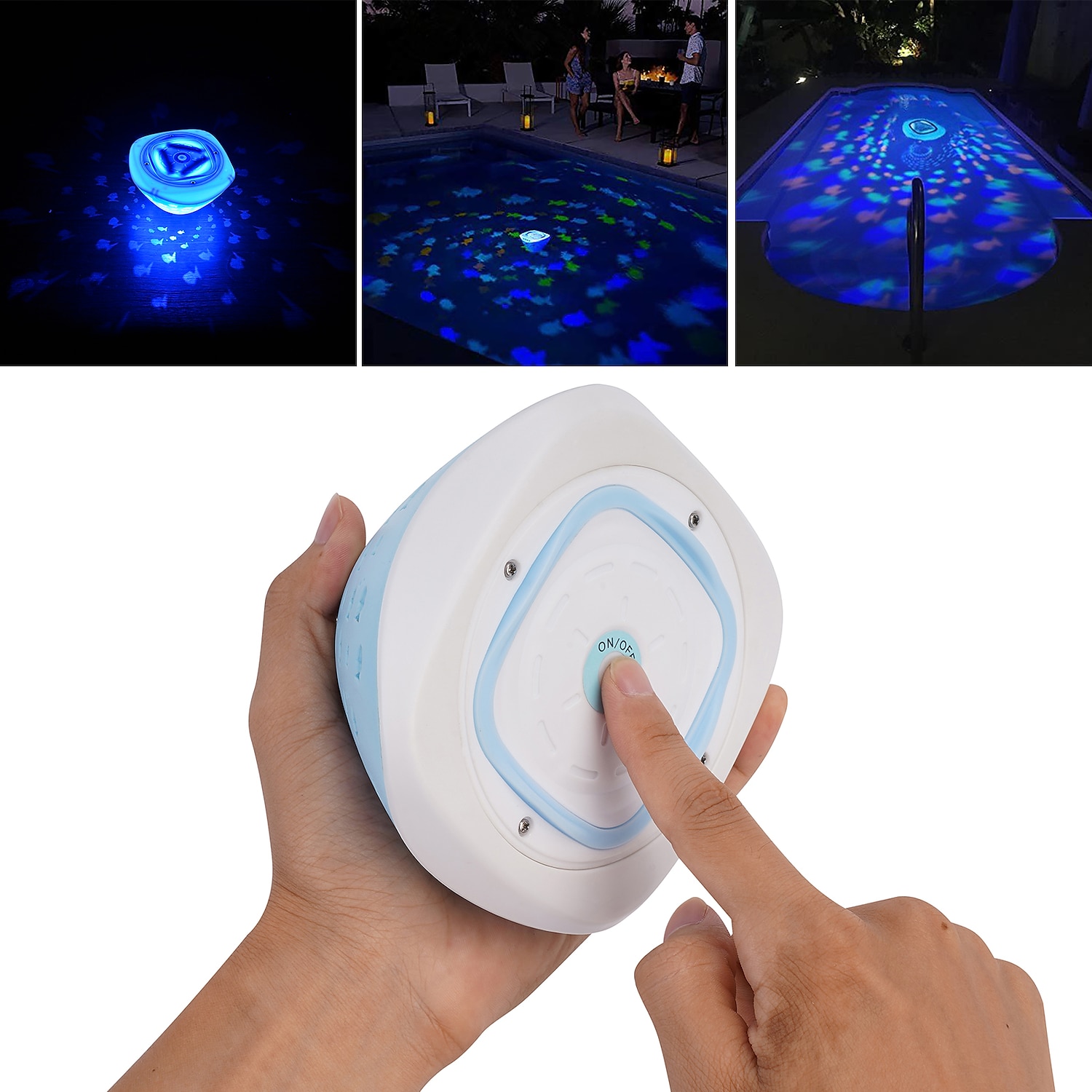צבעוני צף מתחת למים אור rgb אמבטיה מנורת ספא מנורת בריכת שחייה אורות סוללה מנורת אמבטיה לילדים מקרן ילדים מתנות 2025 - $20.99 –P7