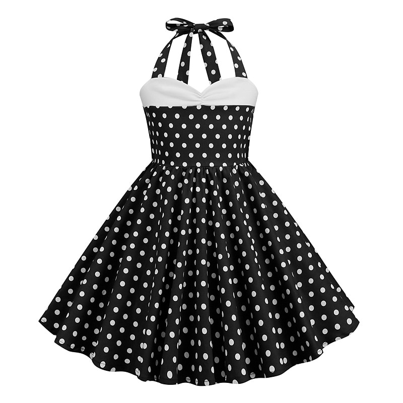 50er Jahre A-Linienkleid Retro Vintage 1950er Swingkleid Schlagkleid Mädchen Kinderkostüm Vintage Cosplay Freizeitkleid 2026 - $27.99 –P12