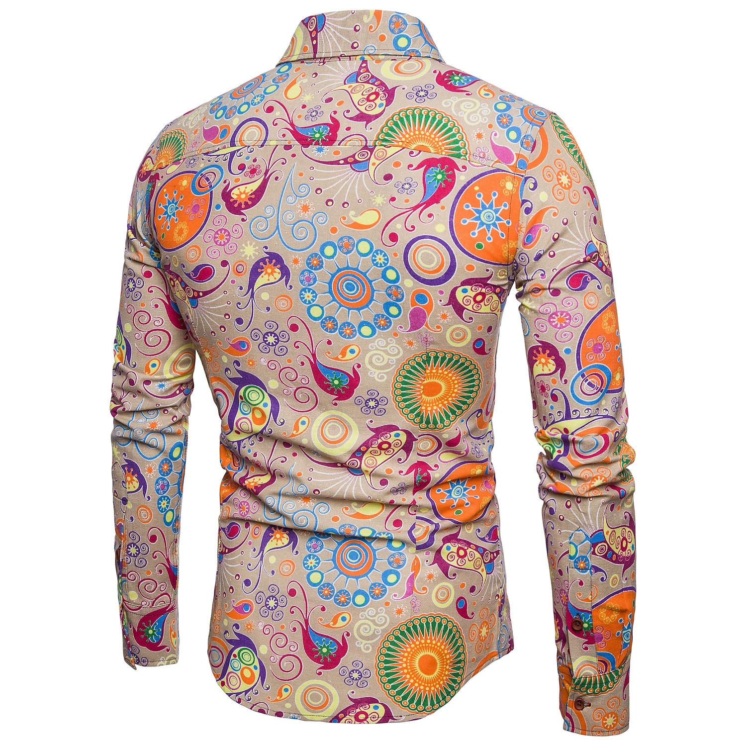 Retrò Vintage Anni '70 Camicia Disco Floreale Paisley Per uomo Casual Quotidiano Parata dell'Orgoglio Mese dell'orgoglio Adulti Top Tutte le stagioni del 2025 a $23.99 –P4