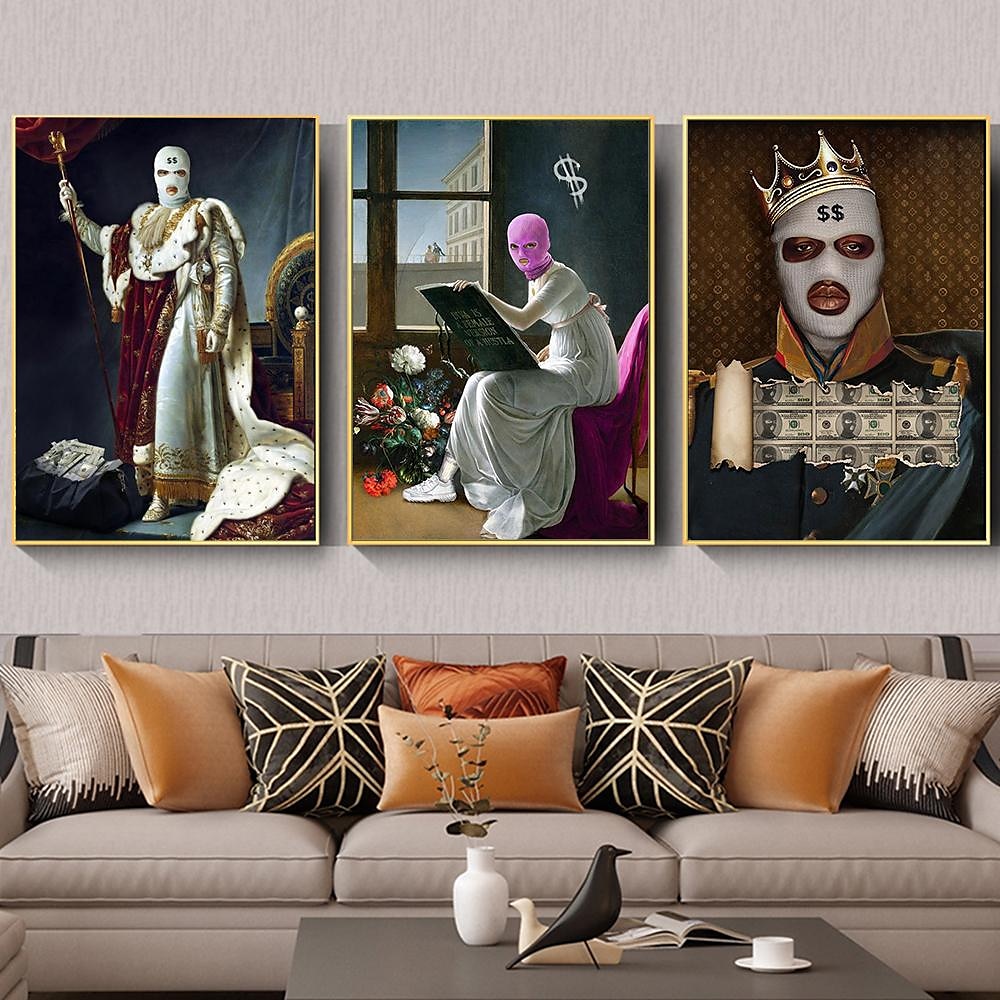 cartazes de pintura em tela vintage artista mascarado criss bellini impressão obras de arte para casa parede sala de estar decoração imagem cuadros de 2026 por $15.99 –P2