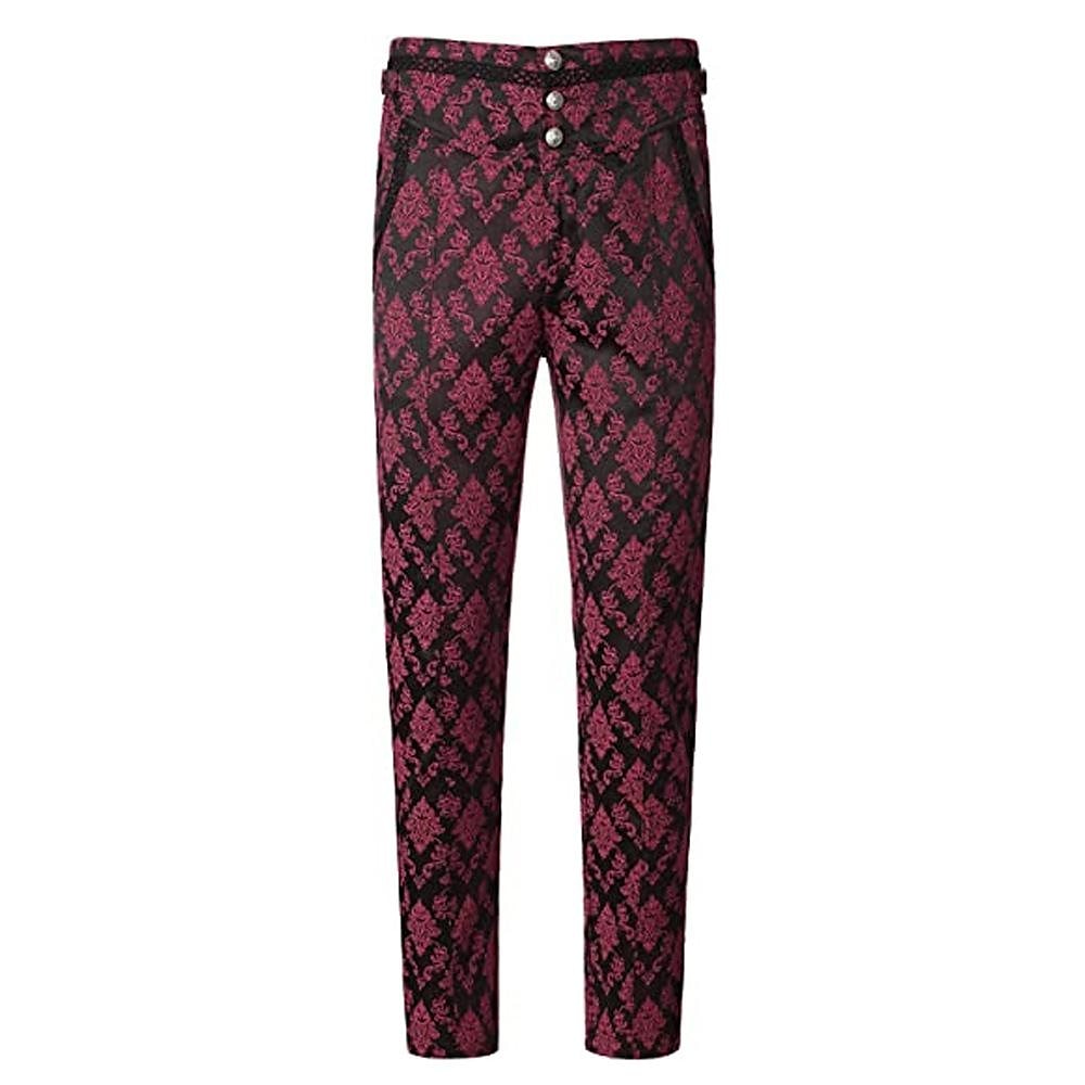 Prinz Vampir Retro Vintage Punk & Gothic Mittelalterlich Renaissance Steampunk Hosen Hose Hohe Taillenlinie Herren Jacquard Kostüm Jahrgang Cosplay Normallänge Hosen Halloween 2025 - $38.99 –P9