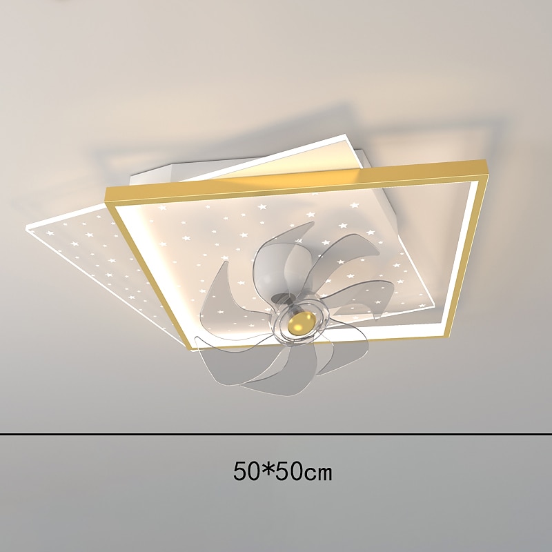 plafondventilator met licht app& afstandsbediening 50cm 3-lichts dimbaar 6 windsnelheden moderne plafondventilator voor slaapkamer, woonkamer, kleine kamer 110-240v 2025 - $259.09 –P2