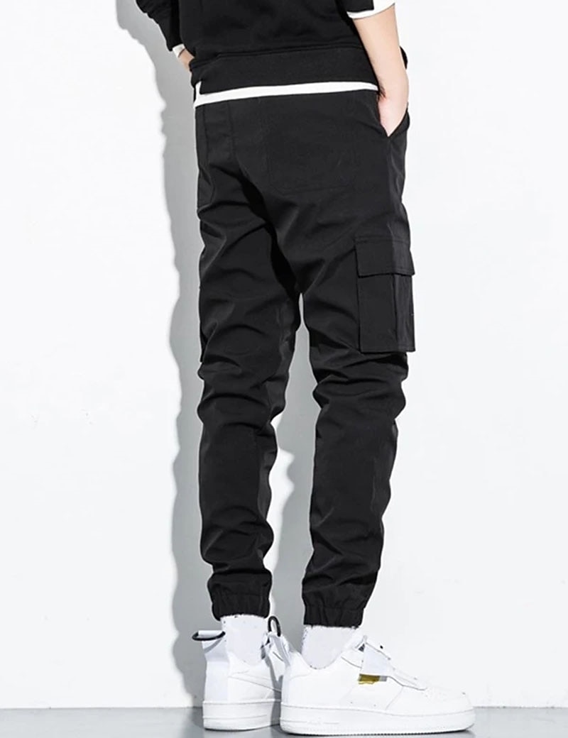 Per uomo Pantaloni cargo Tasca con patta Liscio Comfort Traspirante Esterno Giornaliero Per uscire Di tendenza Informale Nero Verde militare del 2026 a $20.99 –P7