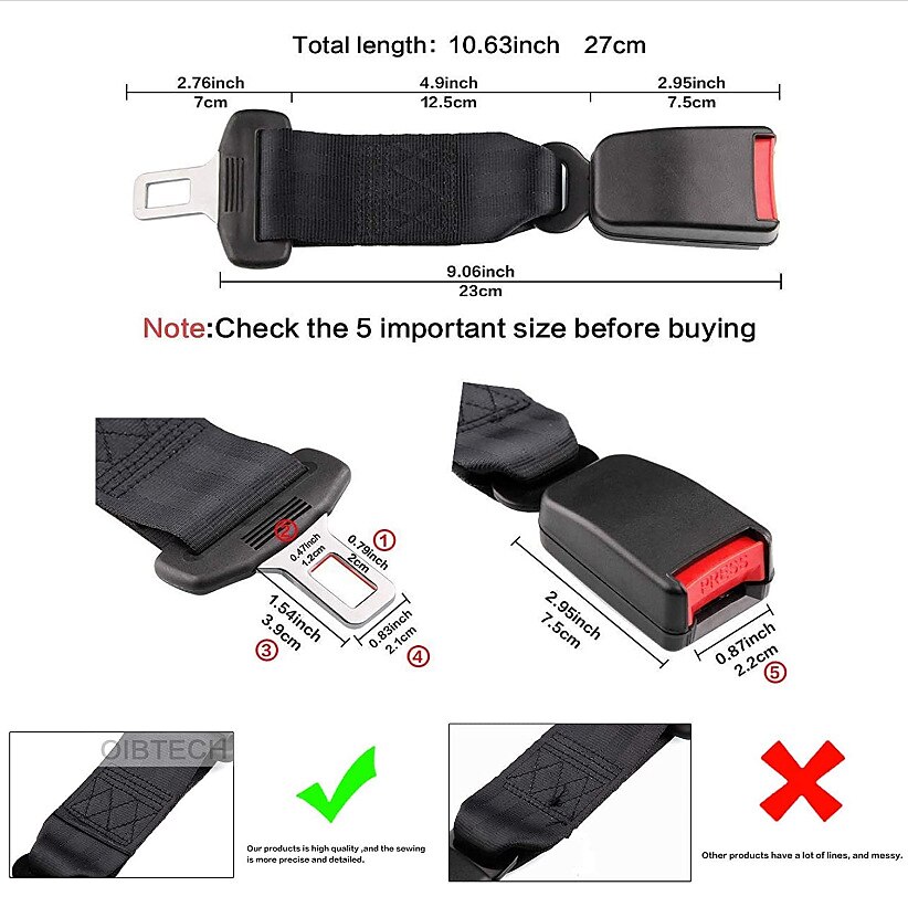 Car Safety Extension Belt Adjustable Car Seat Belt Extender Suitable For Children Pregnant Women Car Extension Belt 2025 - $13.99 –P3