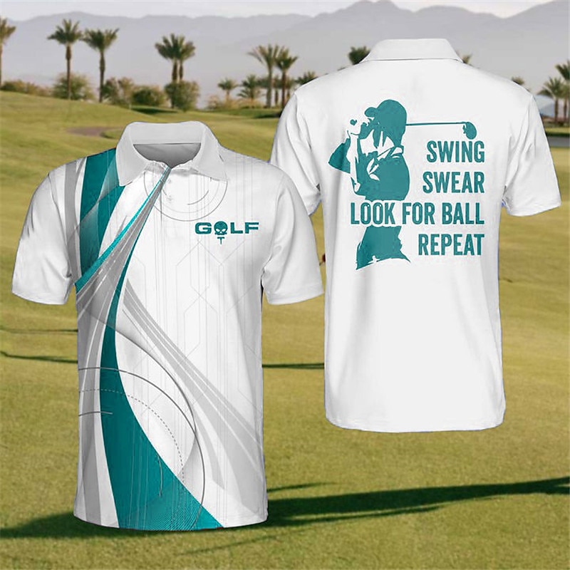 Homens Listrado Camisas Polo Esportivas Camisa de golfe Manga Curta Camisas polo Camisas de colarinho Casual Roupa de Esporte Roupas de férias Impressão 3D Botões Vermelho de 2026 por $23.99 –P3